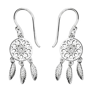 Olivia Dream Catcher Earrings - Silver