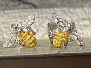 Silver Earrings - Bees